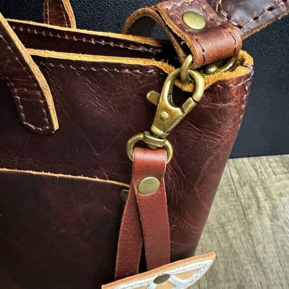 LAST ONE!! Mamey Portland Leather Citrus Pop Keychain FAST SHIP - Picture 2 of 6